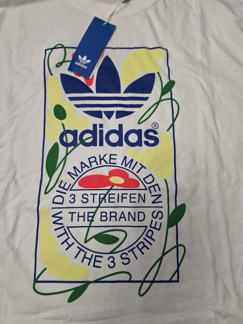 Adidas Mens Graphic Tee Bundle — Cream, Light Blue, Red, Black Sz XL